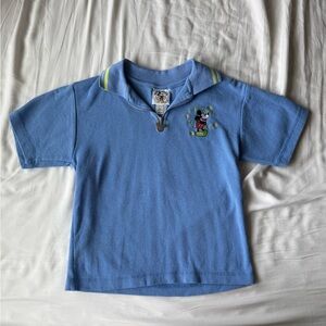 Vintage Women’s Disney Mickey Mouse Light Blue Polo Shirt Sz.M